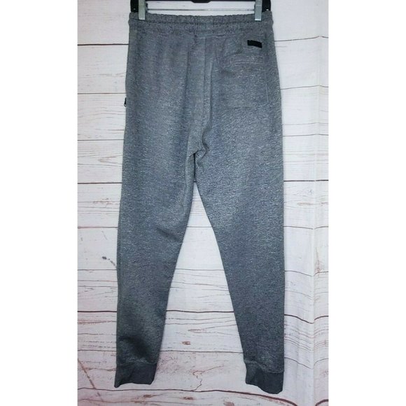 Southpole Embroidered Medium Gray Black Zipper Pockets Joggers - Picture 3 of 7